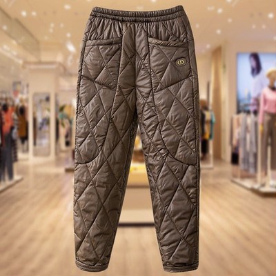 速发轻薄羽绒棉裤外穿冬季加厚哈伦裤大码宽松暖保尚老年时中妈妈