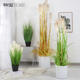 新品 饰 北欧ins风仿真植物芦苇草假草盆栽K摆件客厅室内落地绿植装