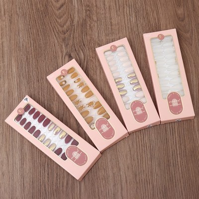 极速24PCS Fake Nails Reusable StDick On Nails Press on Full