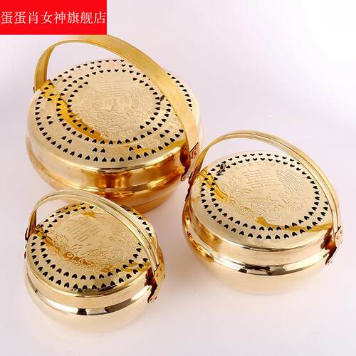 新品传统结婚庆用品铜火炉新娘陪嫁嫁妆旺夫铜P火囱火铳手炉火冲