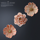 新品 北欧b创意ins树脂花朵壁饰卧室少女客厅电视机背景墙饰家居装