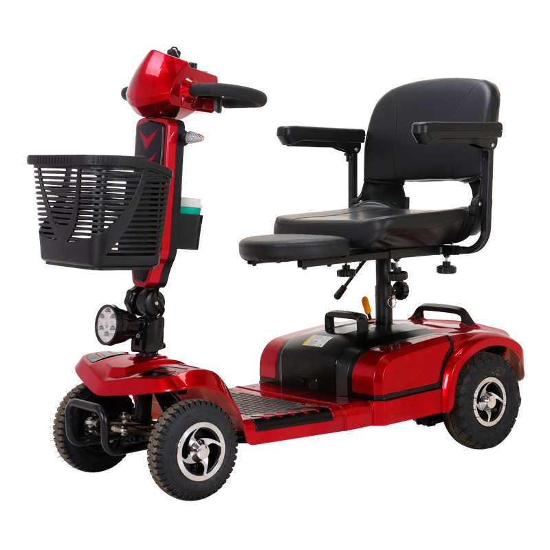 极速老人代步车四轮电动车轻便小型双人可折叠P残疾人老年车AB款