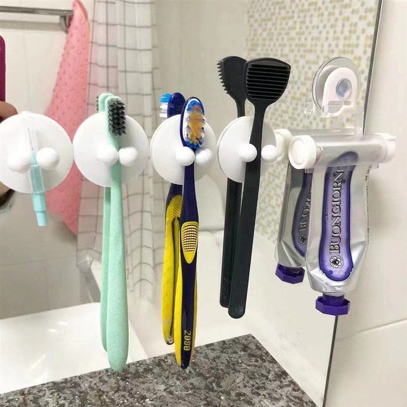 极速壁挂式电动牙刷架免打孔吸盘A可爱托收纳架挂钩置物架牙膏牙