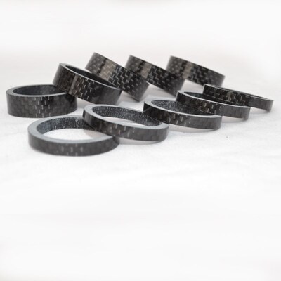 极速10pcs 3K Carbon Fiber  bicycle Headset Stem TSpacer MTB