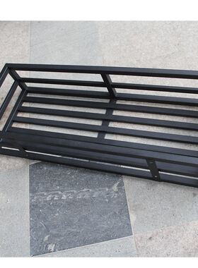 极速304不锈钢黑色花架阳w台护栏挂式悬挂栏杆挂钩花架墙壁大花盆