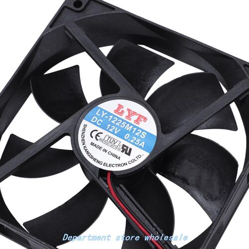 极速120mm x 25mm 1n2V 2Pin Sleeve Bearing Cooling Fan for Co