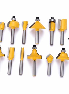 极速12Pcsd 1/4 Shank Router Bits Set Tungsten Carbide W