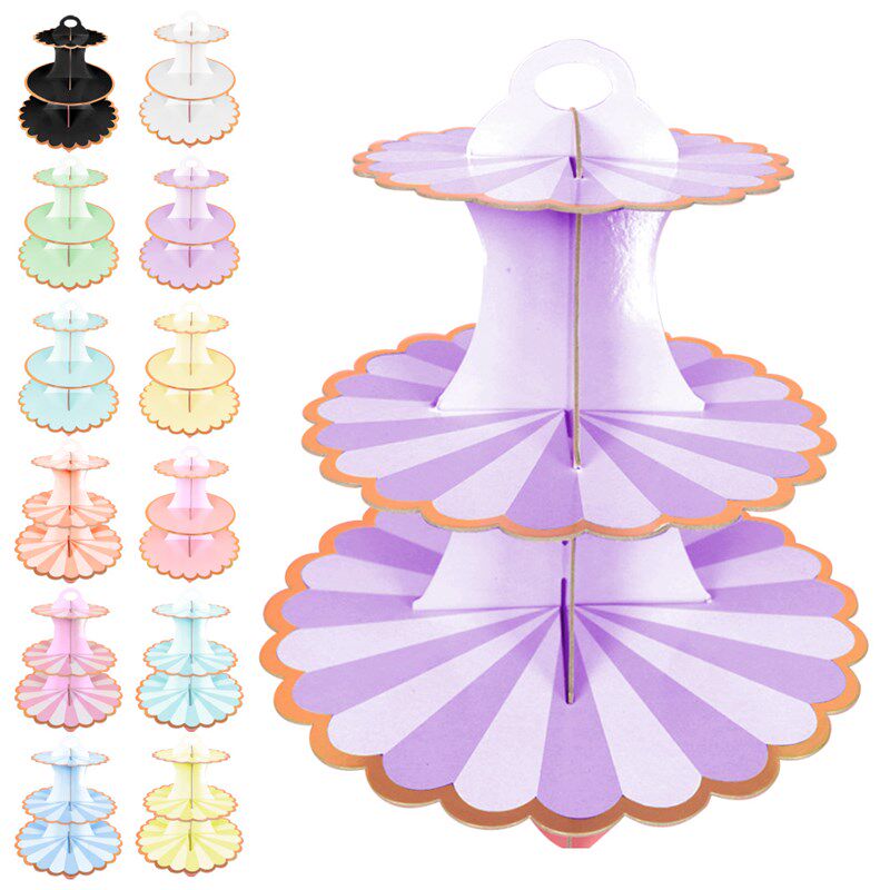 极速3-Layer Cupcake Dessert PapeBr Stand Display Rack Birthd