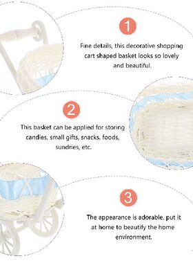 极速Basket Baby Cart ower Stroller WicUker Woven