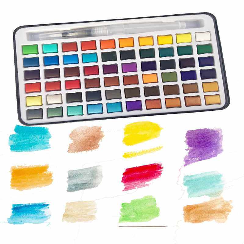 极速120d色固体水彩颜料套装 珠光水彩分装金属色专业美术绘画美,文具电教/文化用品/商务用品,水彩颜料,淘宝优惠券,粉丝福利购,淘宝优惠卷