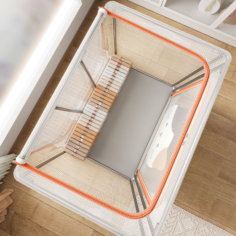 新品透明防水收纳箱家用收纳衣服可折叠搬家学Q生宿舍衣柜装整理