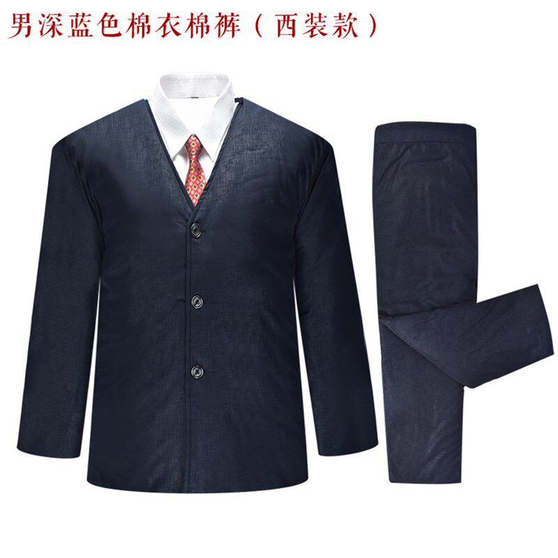 新品寿衣棉衣棉裤男女全套t现代装年轻休闲中山装西装棉袄老人冲