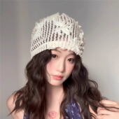 高品质蕾丝立体花朵镂空时髦感潮搭包头帽 设计联名款 LVURT 法国