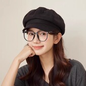 设计联名款 LVURT 法国 文艺复古轻薄棉麻显脸小百搭八角贝雷帽