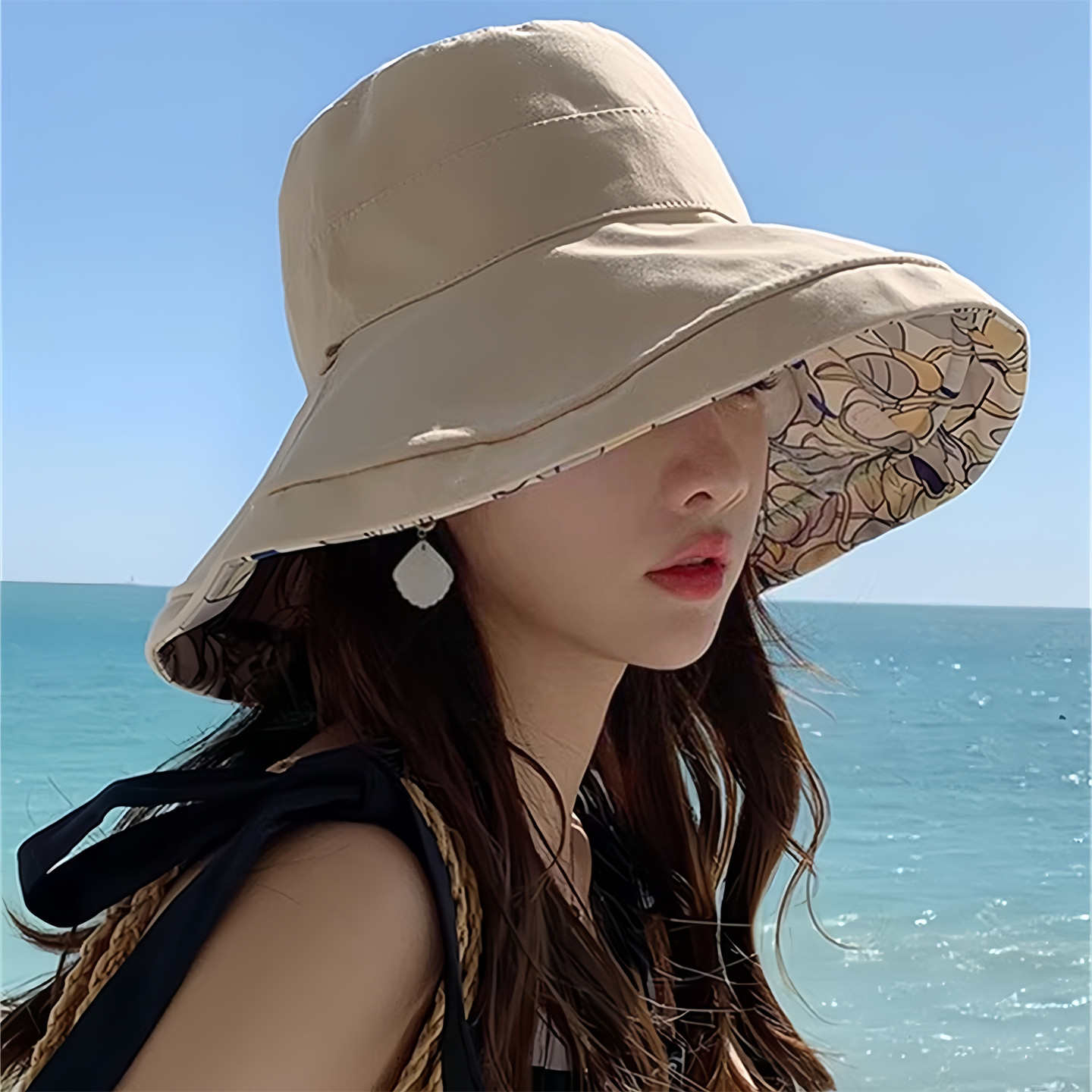 LVURT双面可戴遮阳渔夫帽女