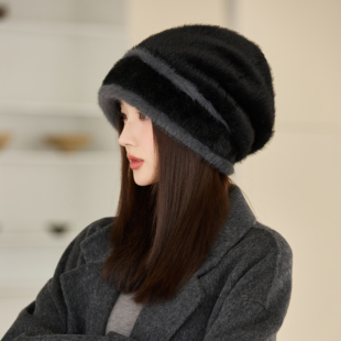 高品质兔毛保暖护耳显脸小时尚 设计联名款 毛绒堆堆帽 法国 LVURT