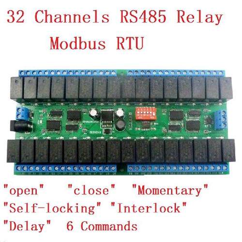 极速WSFS Hot R421C32 DC12V 32 ChannelsJ Modbus RTU RS485 Bus