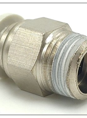 极速白色气动快速接头气管快插螺纹直通PC4PC6PC8PC10TPC12-M5工