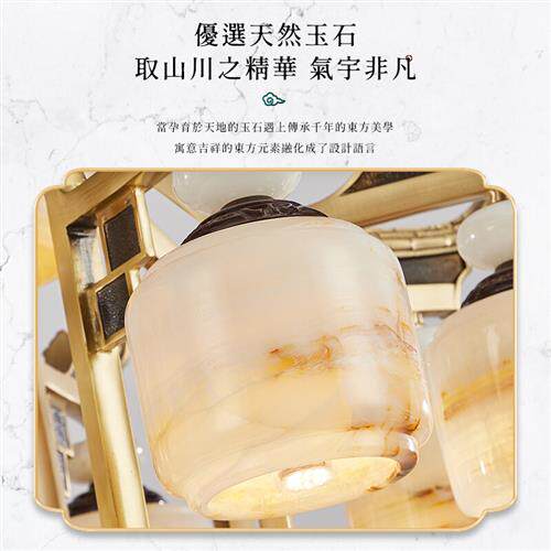 极速夕梦 新中h式大吊灯豪华别墅中空客厅复式楼挑空楼梯灯具全铜