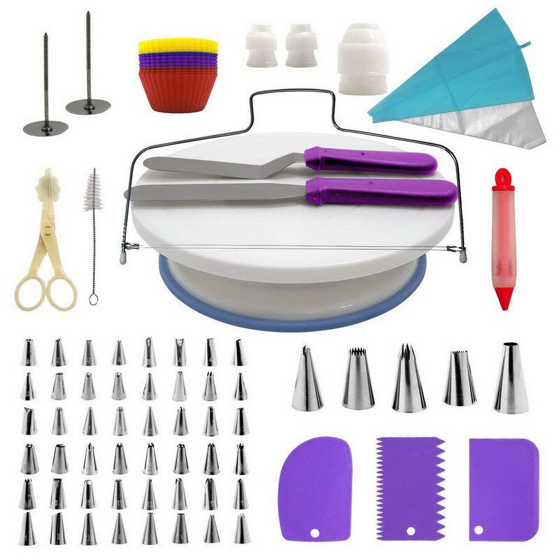 极速106PCs DIY Multi-function CaCke Decorating Kit Cake Turn