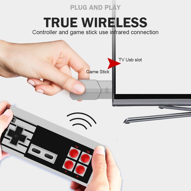 极速DATA FROG Retmro Video Game Console 8 Bit Built in 600 C