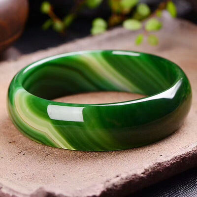 极速水晶绿玛瑙手镯宽壁厚壁加宽加厚送姐们K送老婆送妈妈d宽18mm