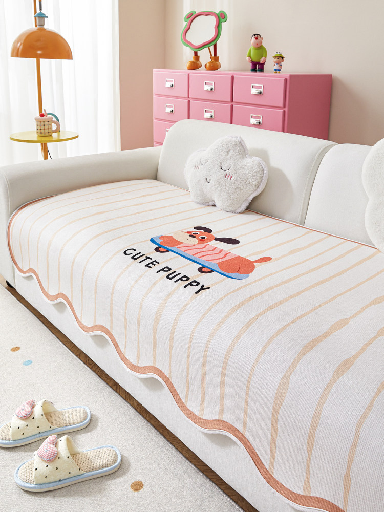 多巴胺卡通沙发坐垫四季通用新款高级感雪尼尔直排防滑沙发盖布,居家布艺,沙发垫,淘宝优惠券,粉丝福利购,淘宝优惠卷