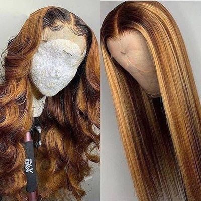 新品.Wig Wigs Brazilian Human Hair Beautiful Root Lace Remy