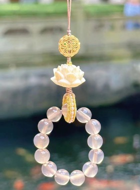 【黄财财】莲花手捻 团圆版敲精致！新中式国风手捻 手机挂件2093