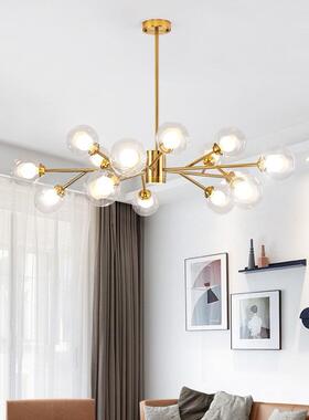 北欧后现代轻餐奢泡客泡厅玻设璃灯创意计师样板房厅分子魔豆吊灯