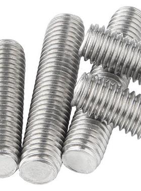 304牙不锈钢丝丝杆全牙螺杆螺螺纹丝杠纹全杆牙条棒M6M8M10M12M14