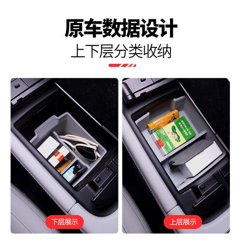 速发适用蔚来ES6扶手箱储物盒硅胶中控收纳置物箱车内饰用品配件