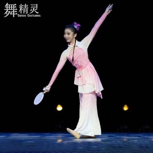 速发胶舞秧歌州蹈服古典舞练子舞表演练习扇功桃李杯演出服中国风