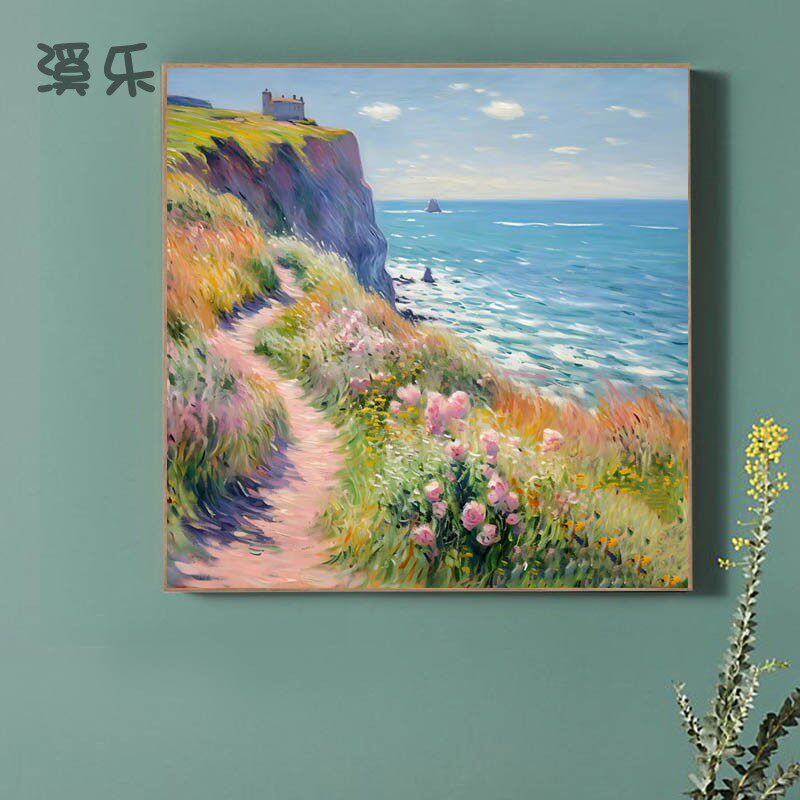 速发墙奈世界名画美莫餐厅装饰画沙发背景式挂画欧式风景油画餐桌