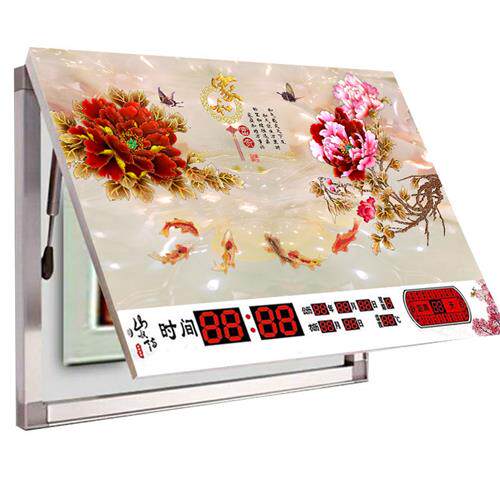 速发年历电表箱装饰画带钟表电电箱行动总开液遮挡配闸关压推拉款