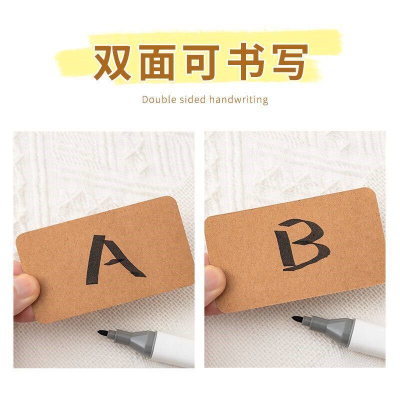 速发硬卡纸小留言随身彩色背单词卡片加打孔器空白纸手写英语单词