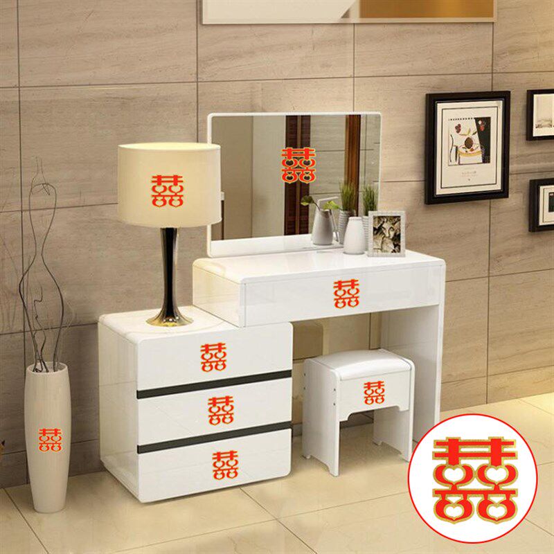 速发结婚用品不干胶自粘楼梯柜子小喜字贴纸嫁礼婚户窗妆大门装饰