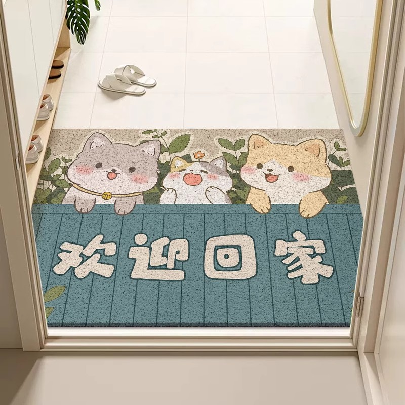速发入户地圈丝回欢迎垫家可裁剪门垫进门脚垫玄关防滑大门口地毯