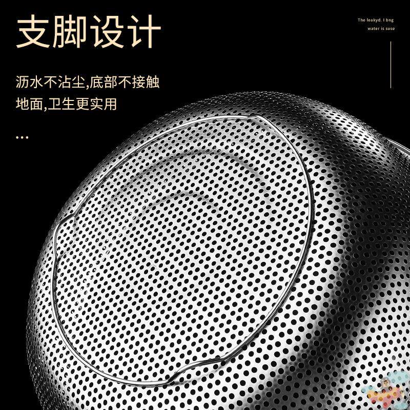 速发不锈钢网滤过筛子油炸滤油漏油网筛双耳米饭漏篦网罩厨房勺子