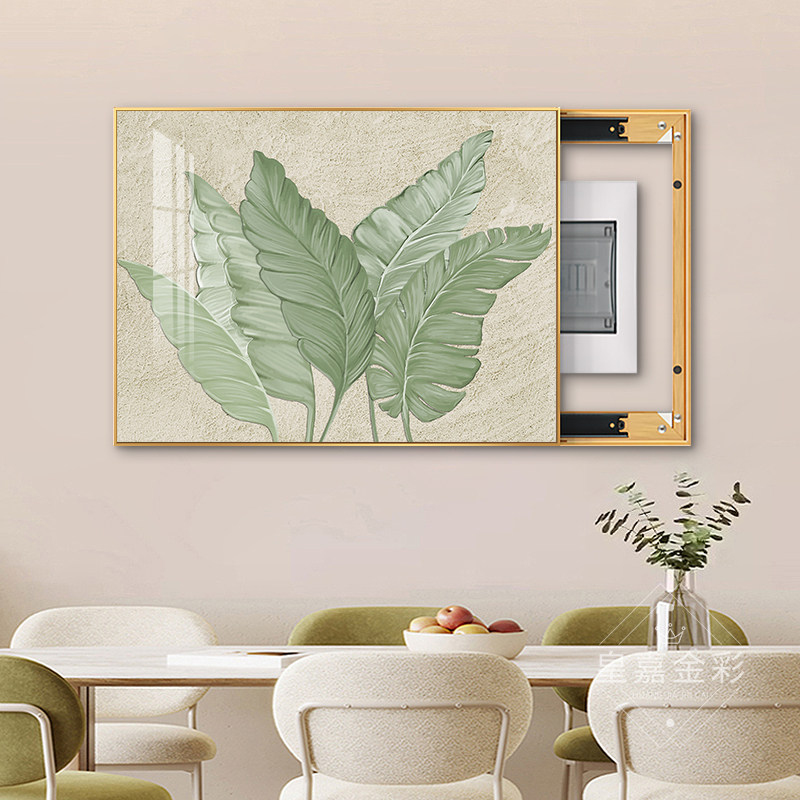 速发箱大业大电表箱装饰画奶油风弱配电媒壁画多家体开关遮挡挂画