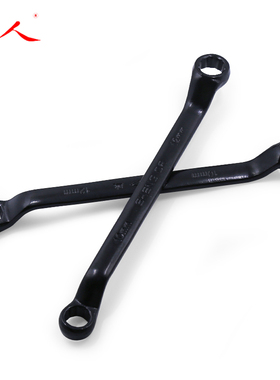 速发 黑色双头呆花扳手8-梅0号螺母死口1板子14-17加长板手1
