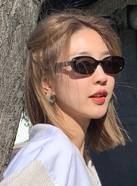 速发jeieg圆椭m脸镜级感小墨2024新款防晒太辣妹街拍