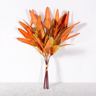 速发装物桉树叶利圆形尤加子叶家居植饰假花婚庆花束