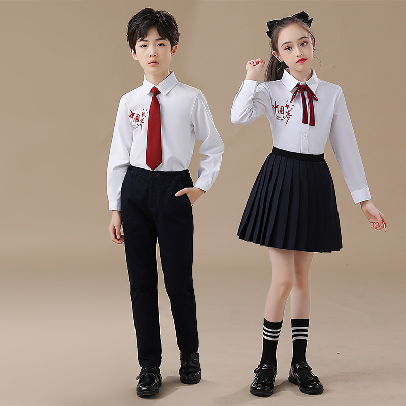 速发儿诵大合唱演出小男童礼服中服学生爱国集体比赛合唱朗童表演