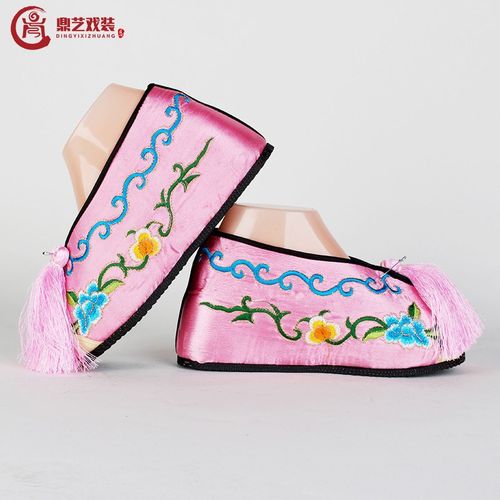 速发绣花鞋曲增高戏剧用品彩鞋戏装小姐鞋古内彩鞋包戏鞋花旦鞋彩