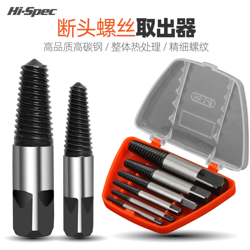 速发希滑牙头螺丝取出器取丝器孟丝滑断取螺丝反牙丝螺纹工具套装