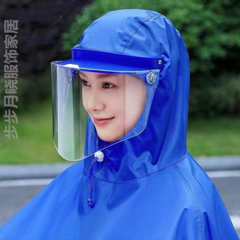 速发加新行车上成加大人时尚自电瓶车雨披衣单人男厚防水骑行电动