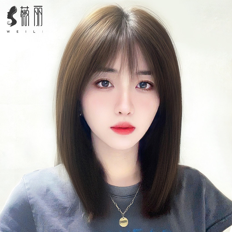速发假发长发自然真发全头套全真骨发减龄锁顶发整人短发假发套薇