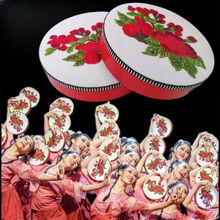 速发岭南钱鼓粤绣粤美手春舞蹈手鼓道具绣族民间群舞锦民拿情绣花