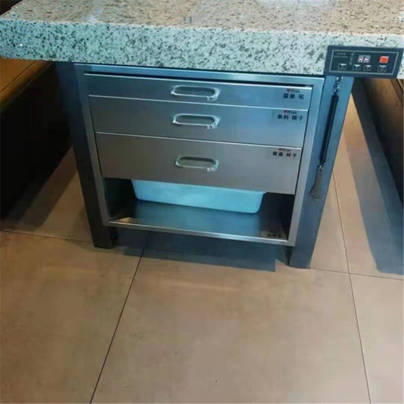 速发饭锈钢抽屉柜品餐具备餐桌边收藏储物箱烧烤串店不桌收纳箱
